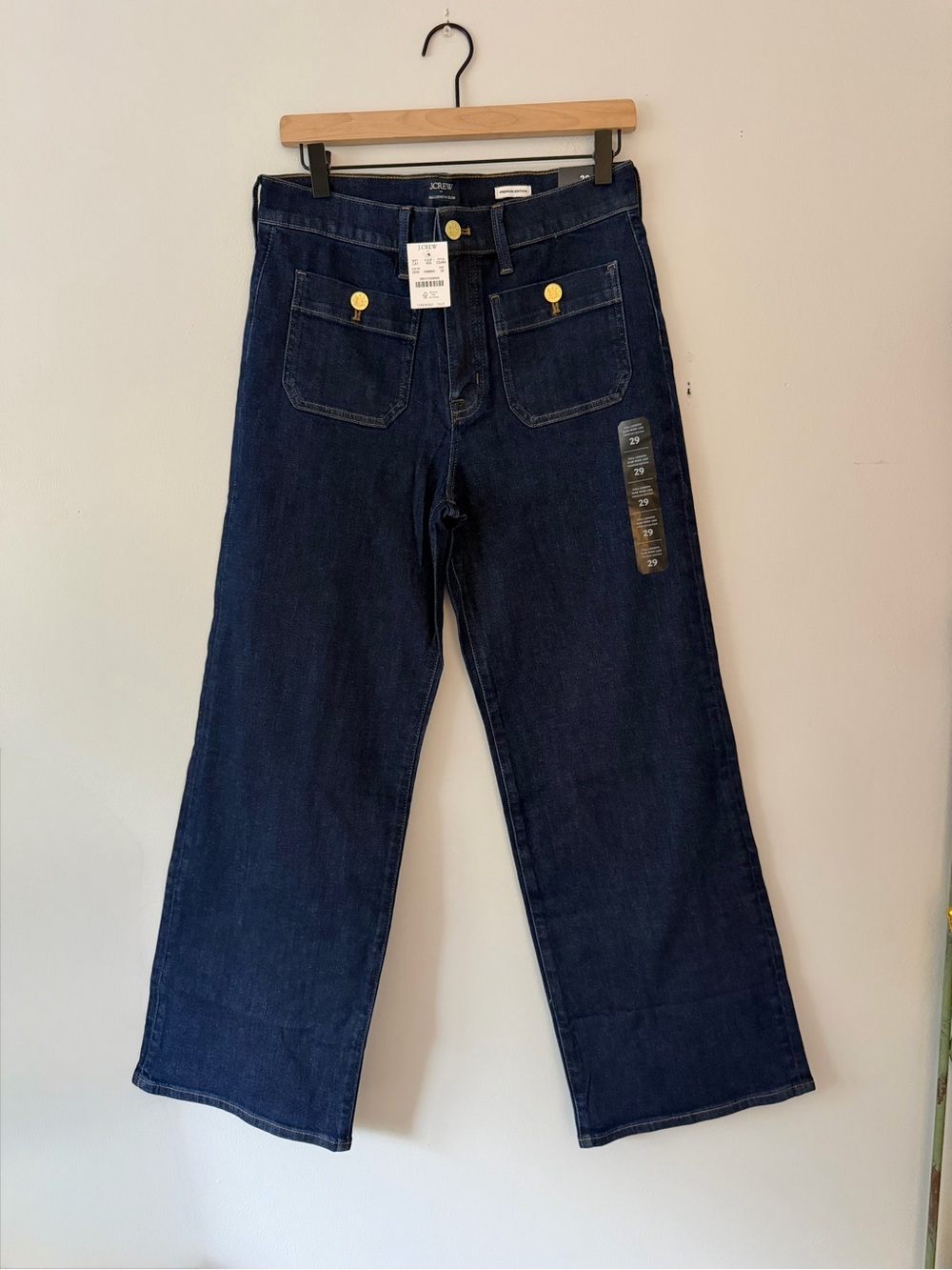 J.Crew wide leg denim pants